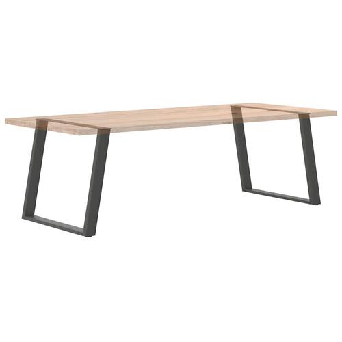 Spisebordsben T-formet 2 stk. 100x(72-73) cm stål antracitgrå