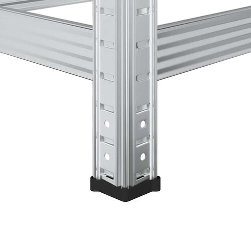 3-lags dækhylder 2 stk. 110x40x200 cm stål sølvfarvet