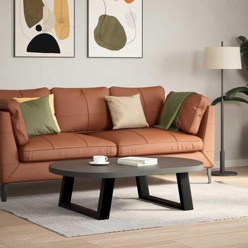 Sofabordben U-formet 2 stk. 60x(30-31) cm stål sort