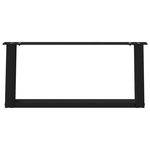 Sofabordben U-formet 2 stk. 60x(30-31) cm stål sort