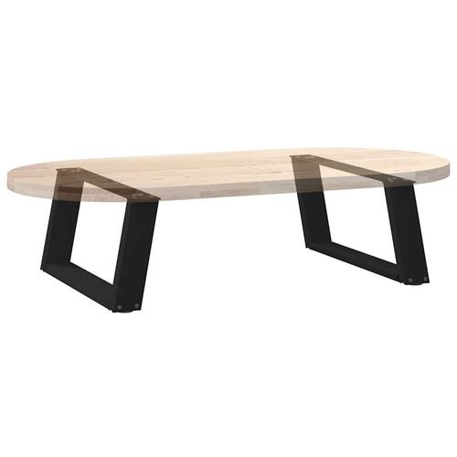 Sofabordben U-formet 2 stk. 60x(30-31) cm stål sort
