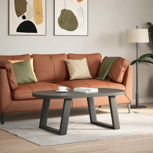Sofabordben U-formet 2 stk. 70x(42-43) cm stål antracitgrå