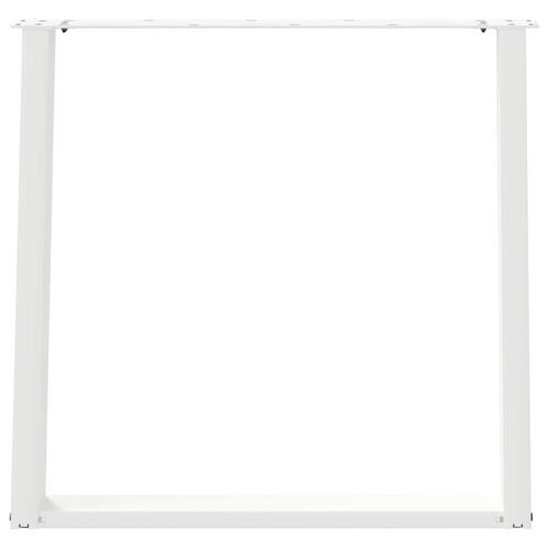 Spisebordsben U-formet 2 stk. 80x(72-73) cm stål hvid