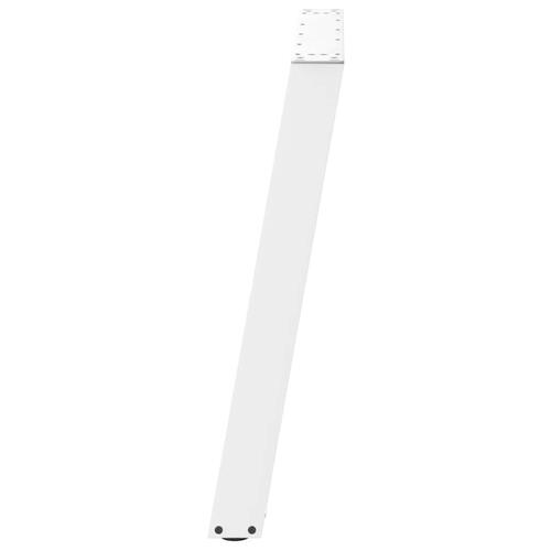 Spisebordsben U-formet 2 stk. 80x(72-73) cm stål hvid