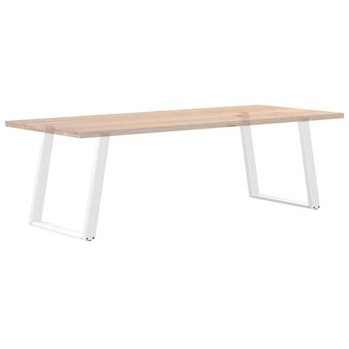 Spisebordsben U-formet 2 stk. 80x(72-73) cm stål hvid