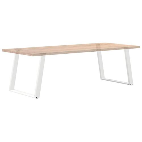 Spisebordsben U-formet 2 stk. 100x(72-73) cm stål hvid