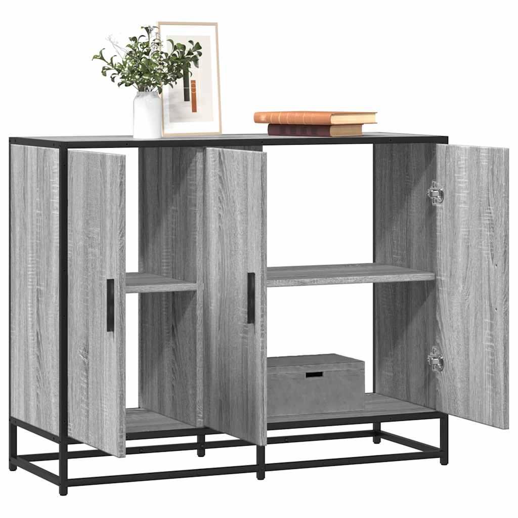 Skænk 94X35X76 Cm Konstrueret Træ Etræsfarve - Grå sonoma-eg