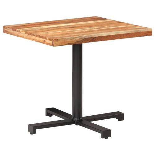 Bistrobord 80x80x75 cm firkantet massivt akacietræ