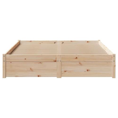 Sengeramme uden madras 140x190 cm massivt fyrretræ