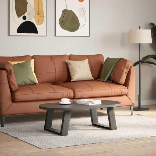 Sofabordben U-formet 2 stk. 50x(30-31) cm stål antracitgrå