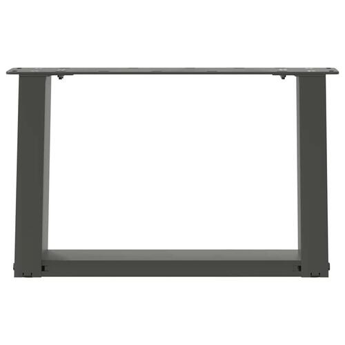 Sofabordben U-formet 2 stk. 50x(30-31) cm stål antracitgrå