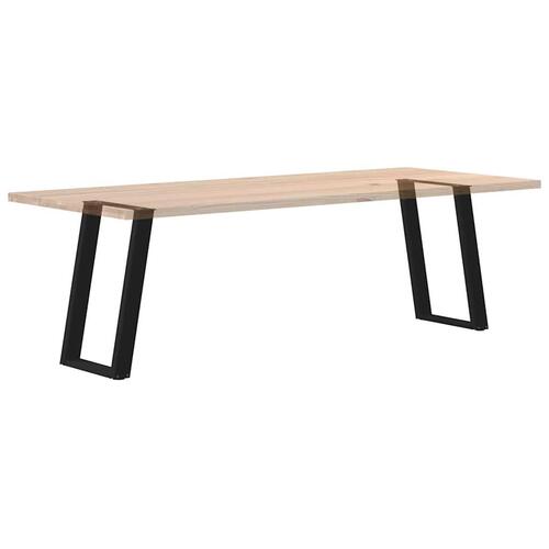 Spisebordsben U-formet 2 stk. 50x(72-73) cm stål sort