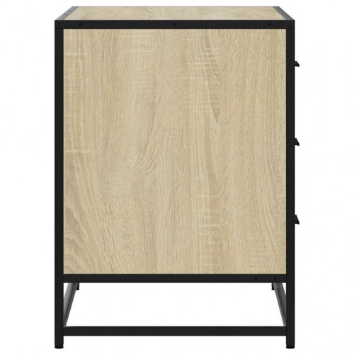 Kommode med 3 skuffer 70 x 41 x 56 cm - sonoma-eg