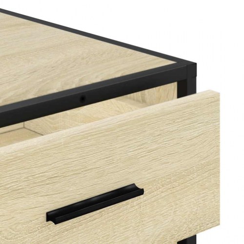 Kommode med 3 skuffer 70 x 41 x 56 cm - sonoma-eg
