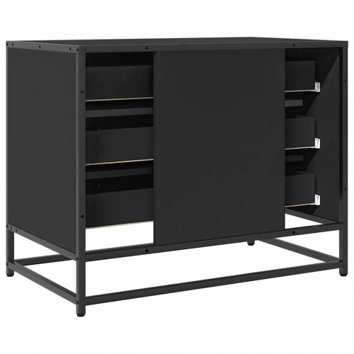 Kommode med 3 skuffer 70 x 41 x 56 cm - sort