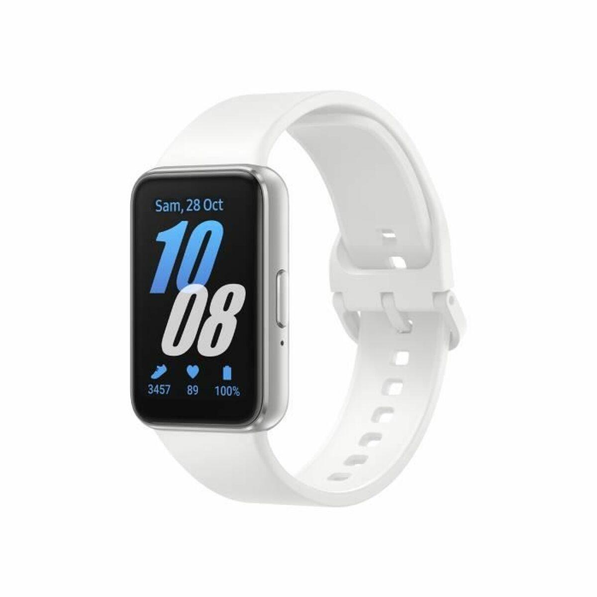 Aktivitetsarmbånd Samsung Galaxy Fit3 Hvid Sølvfarvet 1 6  "
