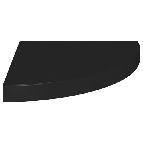 Hjørnehylder 4 stk. 35 x 35 x 3,8 cm - MDF, sort