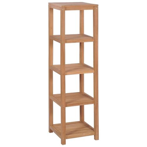 Badeværelsesstativ 4 etager massivt teak 42 x 42 x 165 cm