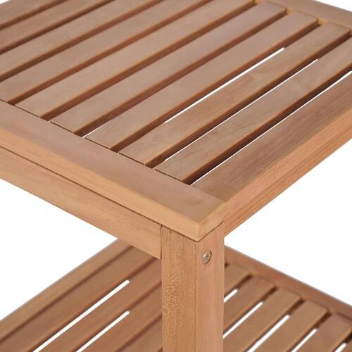Badeværelsesstativ 4 etager massivt teak 42 x 42 x 165 cm