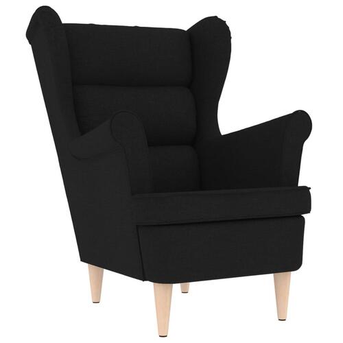 Lænestol 74x84x100 cm stof sort