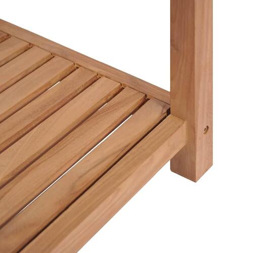 Badeværelsesstativ 4 etager massivt teak 42 x 42 x 165 cm