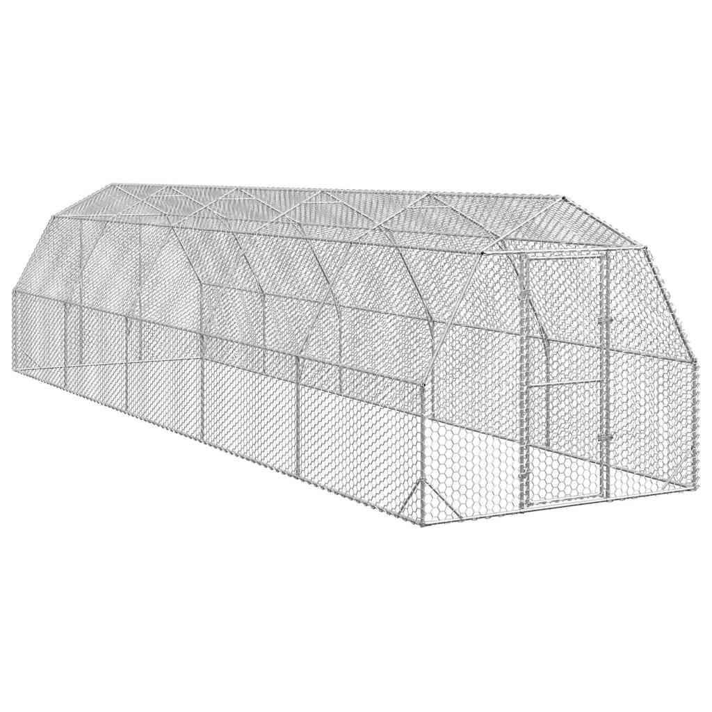 Hønsegård 2,5x10x2,25 m galvaniseret stål