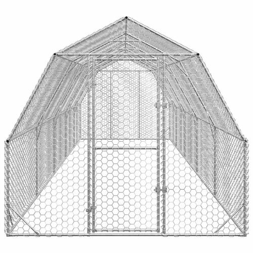 Hønsegård 2,5x10x2,25 m galvaniseret stål