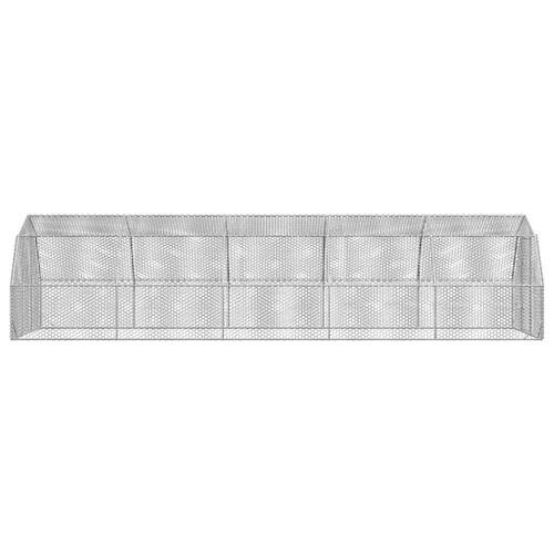 Hønsegård 2,5x10x2,25 m galvaniseret stål