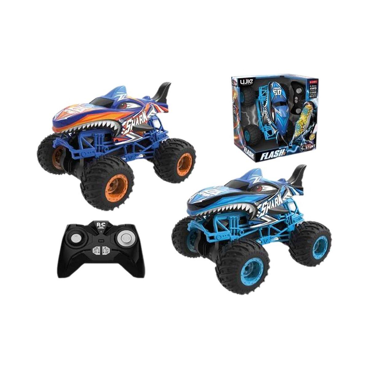 Fjernstyret bil 1:16 med lys - RC monstertruck til børn