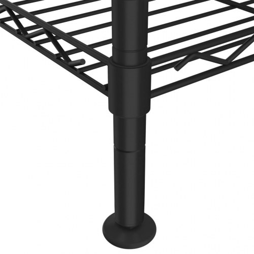 Opbevaringsstativ i tråd med 5 hylder - 90 × 35 × 180 cm, sort, 250 kg
