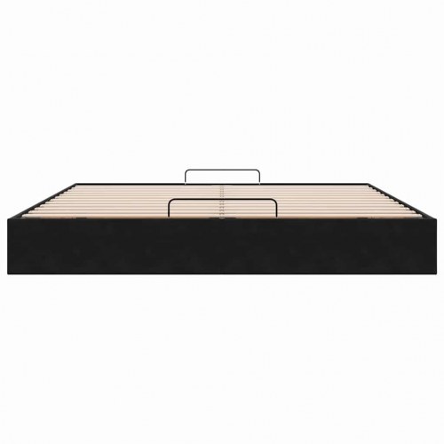Sengeramme med opbevaring 180 x 200 cm i sort fløjl