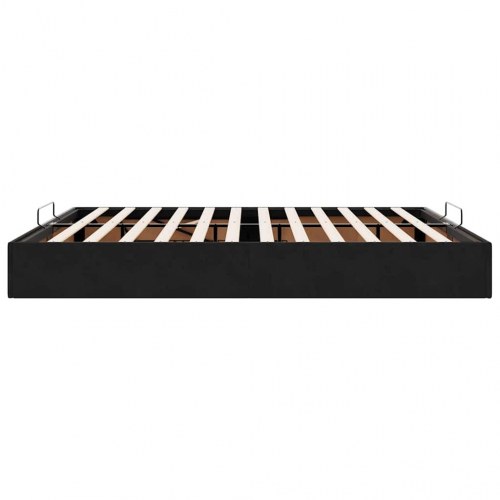 Sengeramme med opbevaring 180 x 200 cm i sort fløjl