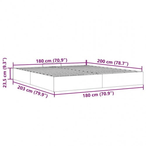 Sengeramme med opbevaring 180 x 200 cm i sort fløjl