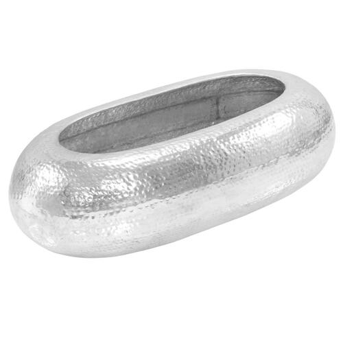 Sofabord 100 x 50 x 28 cm aluminium sølvfarvet