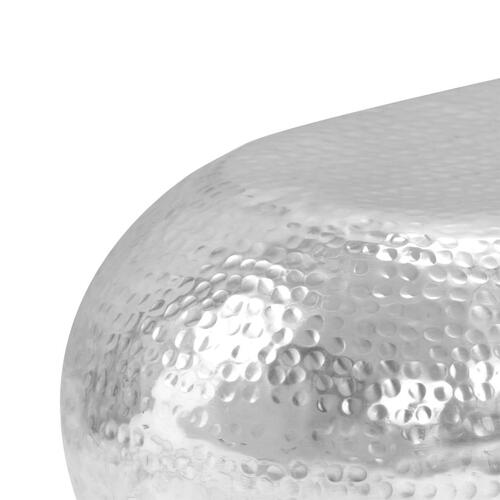 Sofabord 100 x 50 x 28 cm aluminium sølvfarvet
