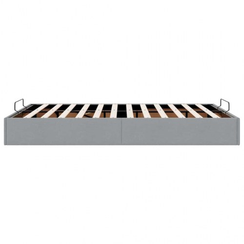 Ottomansk sengeramme 140 x 190 cm med opbevaring - lysegrå