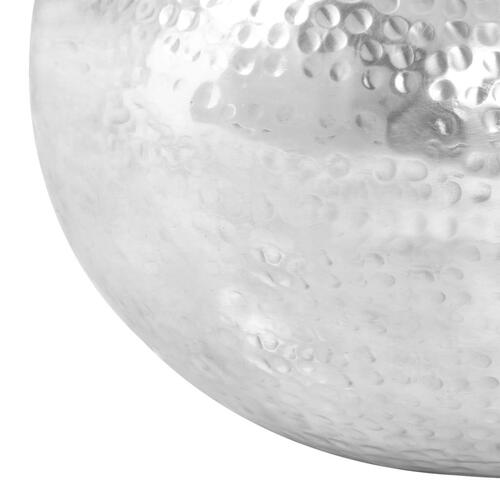 Sofabord 100 x 50 x 28 cm aluminium sølvfarvet