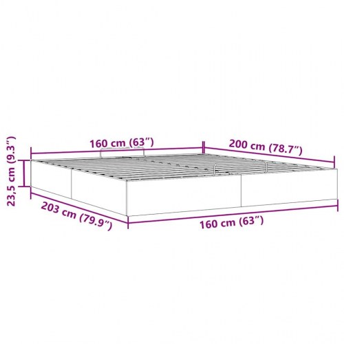 Ottomansk sengeramme med opbevaring 160 x 200 cm - lysegrå