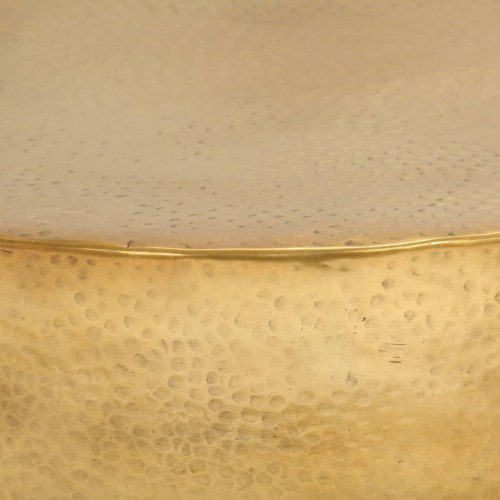 Sofabord hamret aluminium 70 x 30 cm messingfarvet