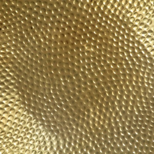 Sofabord hamret aluminium 70 x 30 cm messingfarvet