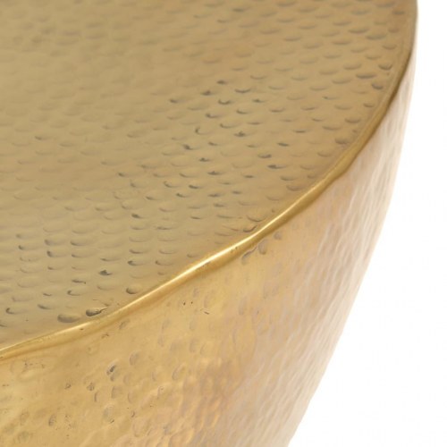 Sofabord hamret aluminium 70 x 30 cm messingfarvet