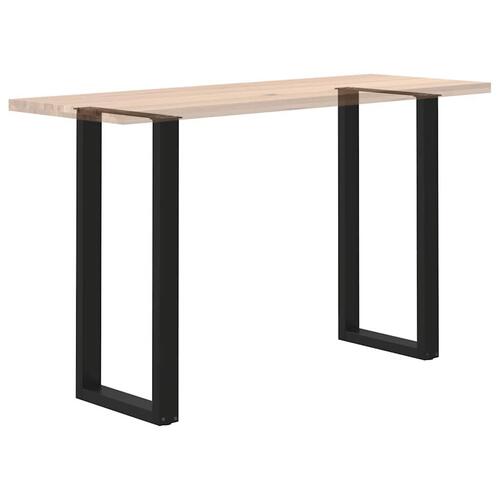 Sofabordben U-formet 2 stk. 40x(100-101) cm stål sort