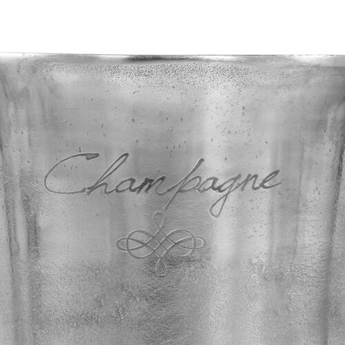Champagnekøler massiv aluminium 39 x 29 x 71 cm sølvfarvet
