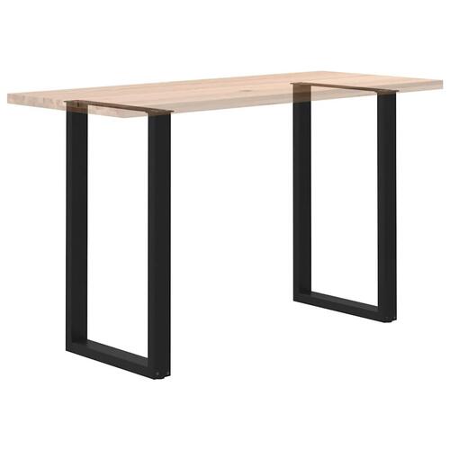 Sofabordben U-formet 2 stk. 60x(100-101) cm stål sort