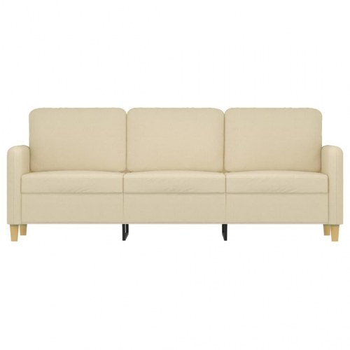3-personers sofa i stof - cremefarvet, sædebredde 180 cm
