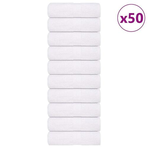 Håndklæder 50 stk. 30x30 cm 360 g/m2 100 % bomuld hvid