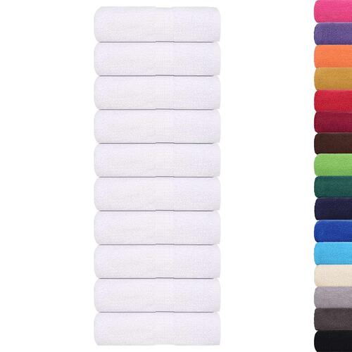 Håndklæder 50 stk. 30x30 cm 360 g/m2 100 % bomuld hvid