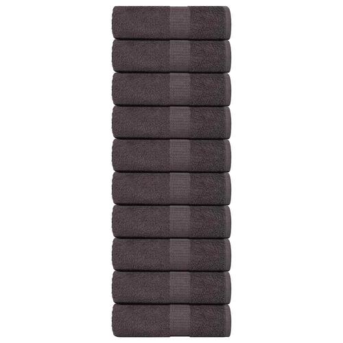 Vaskeklude 10 stk. 15x21 cm 360 g/m² 100% bomuld antracitgrå