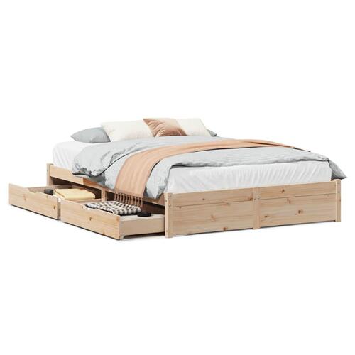 Sengeramme uden madras 120x190 cm massivt fyrretræ