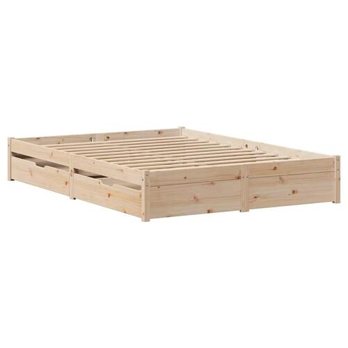 Sengeramme uden madras 120x190 cm massivt fyrretræ